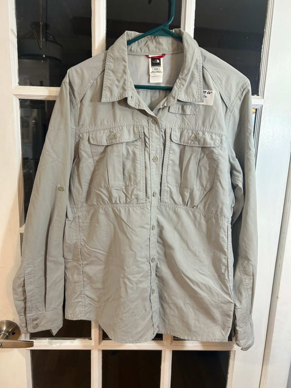 L2.   Columbia Women's Light Gray Utility Button-Front Jacket